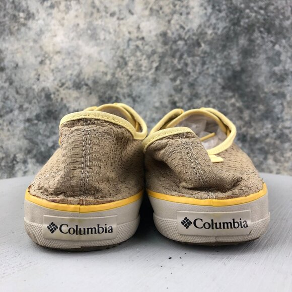 Columbia Women's Size 12 Vulc N Vent Lace Canvas II Brown Yellow Sneakers Shoes - Picture 6 of 11